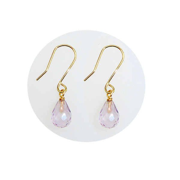 Gold Gemstone Drop Earrings