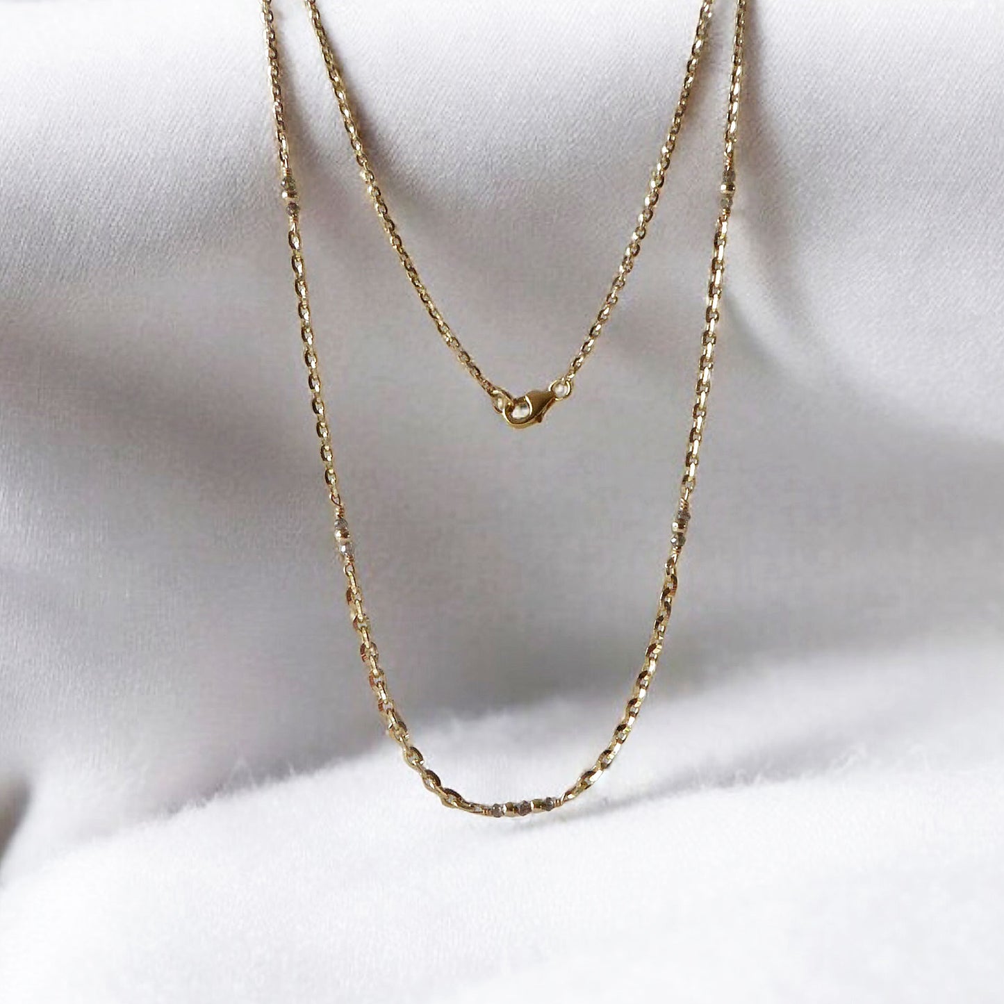 Gold Facet Diamond Necklace