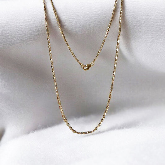 Gold Facet Diamond Necklace