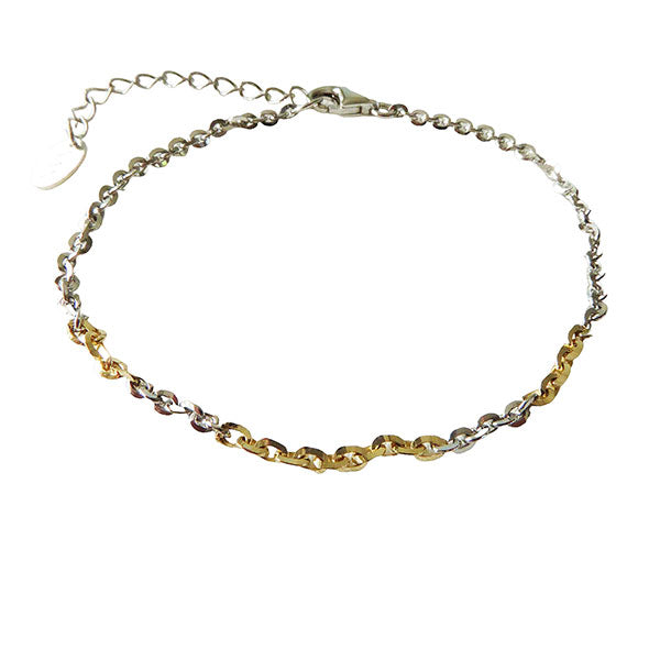 2 Tone Silver Gold Necklace