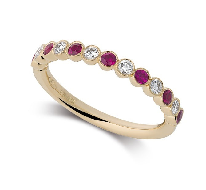 Ruby And Diamond Eternity Band