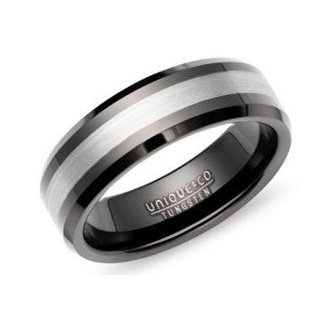 Tungsten and Black IP Ring