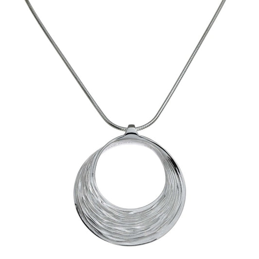 Crease Mobius Pendant, Silver