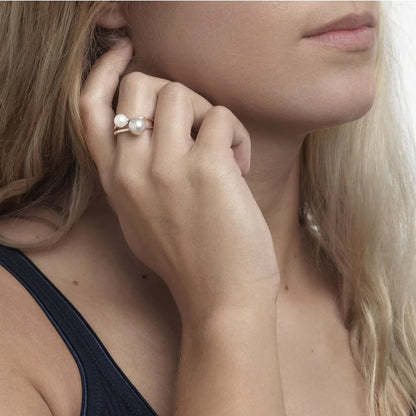 Grey Pearl Ring