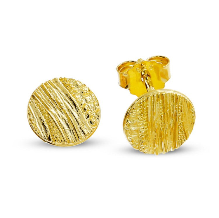 Strandcore Stud Earrings, Gold Finish