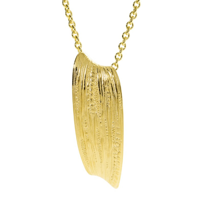 Strandcore Rectangle Pendant, Gold Finish