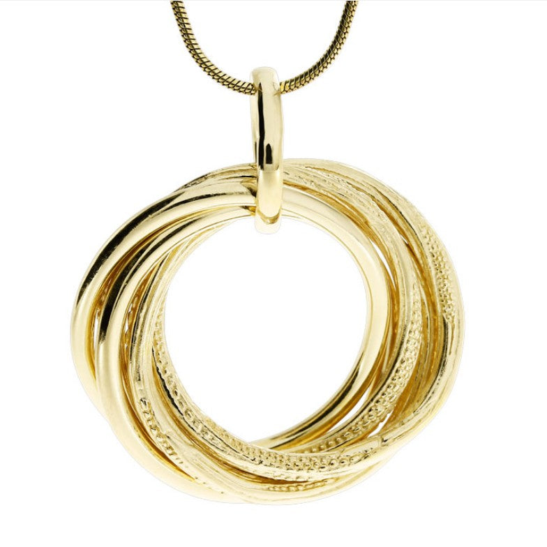 Strandcore Multi Circle Pendant, Gold Finish