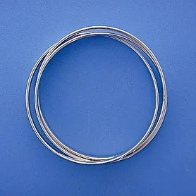 Silver 3 Band Russian Style Bangle