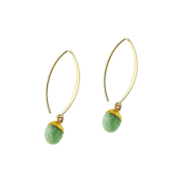 Gemstone Drop Earrings