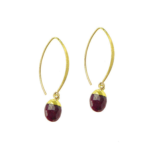 Gemstone Drop Earrings