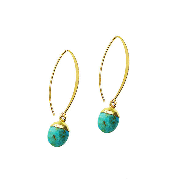 Gemstone Drop Earrings