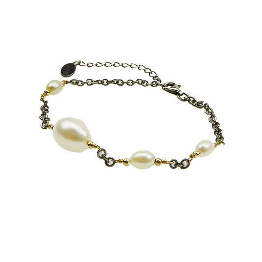Silver Pearl Bracelet