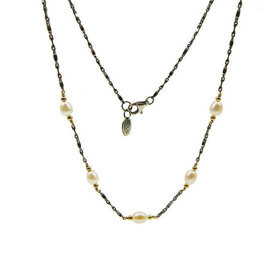 Silver Pearl Necklace