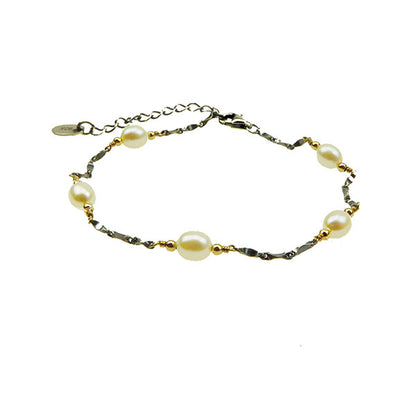 Silver Pearl Bracelet