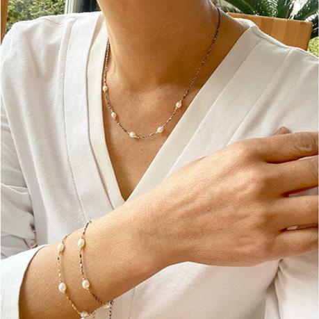 Silver Pearl Bracelet