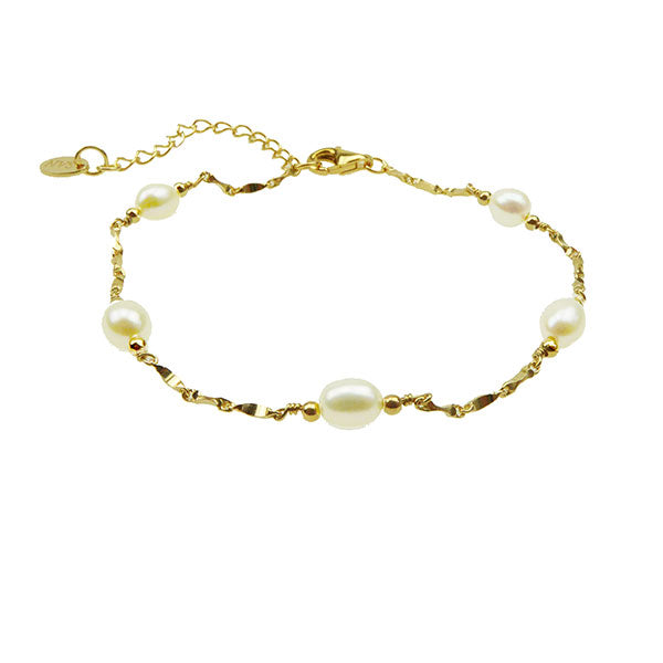 Silver Pearl Bracelet