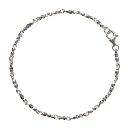Harlequin Link Chain, Silver