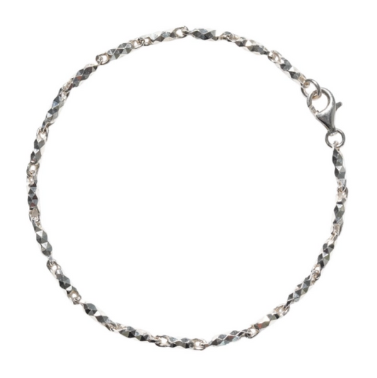 Harlequin Link Chain, Silver
