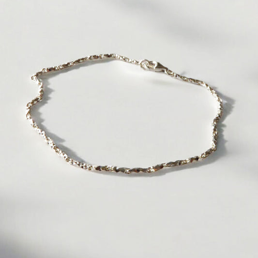 Facet Mini Link Bracelet, Silver