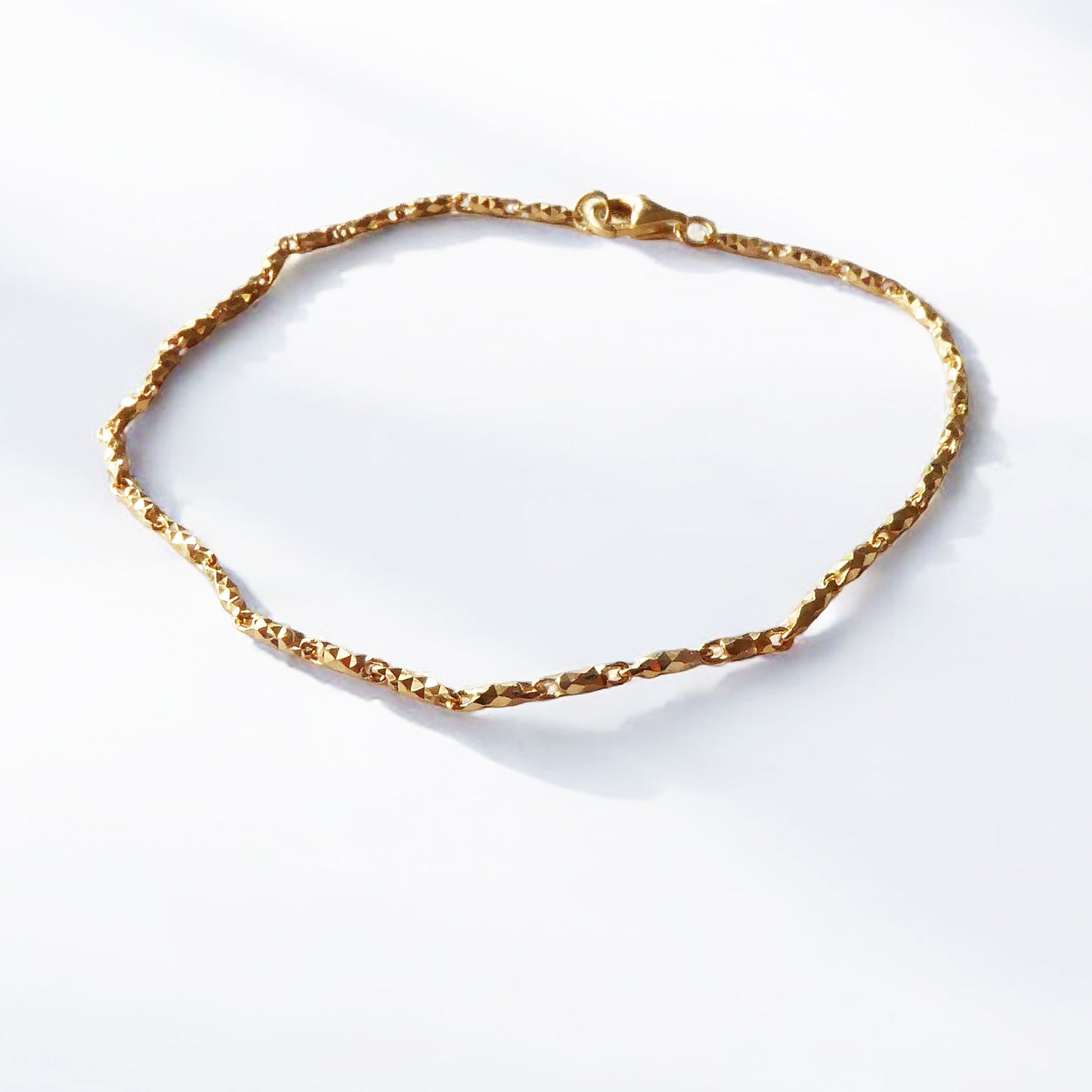 Facet Mini Link Necklace, Silver