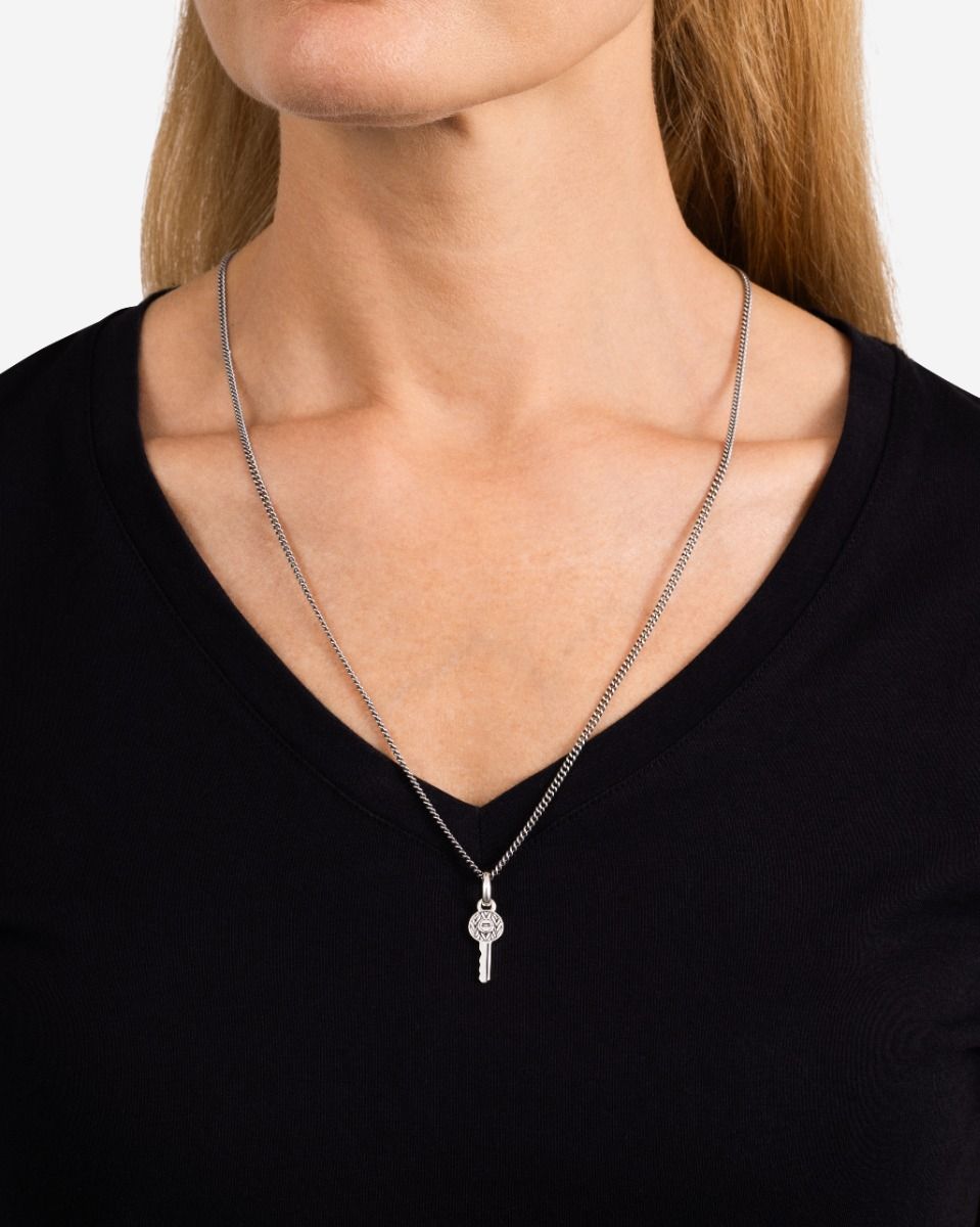 Essential Key Silver Necklace