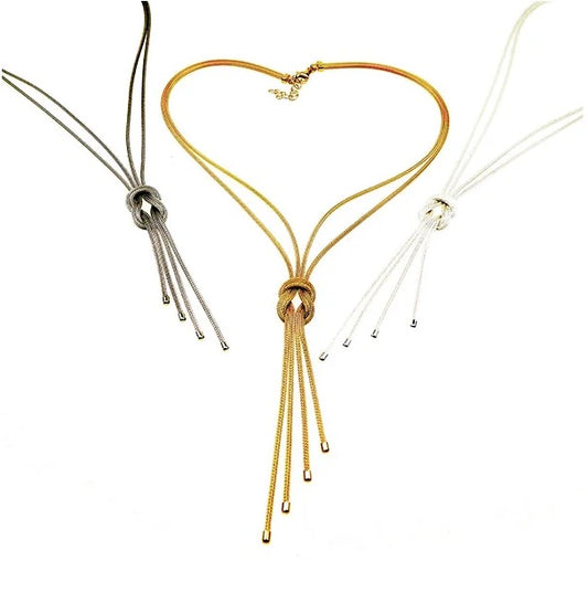 Multi Strand Lariat Necklace