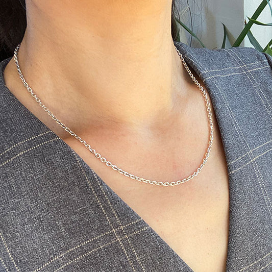 Open Link Chain, Silver