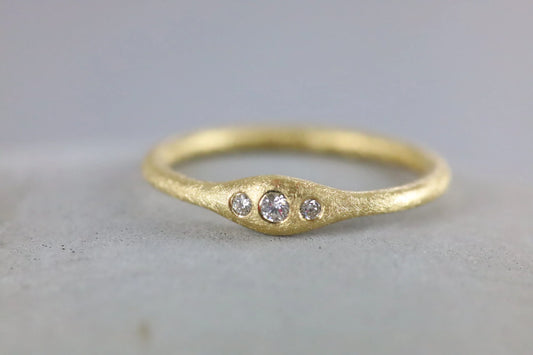 9ct Gold Trilogy Diamond Band