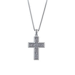 Steel Cross Pendant/ Matte