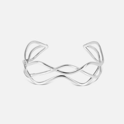 Silver Wavy Bangle