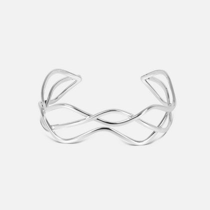Silver Wavy Bangle