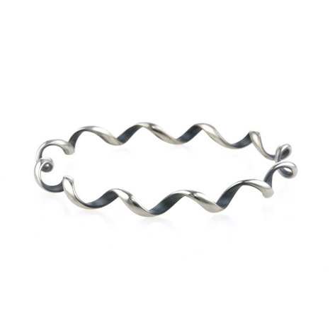 Titanium Spiral Bangle - Black