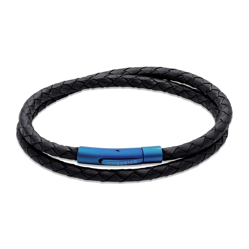 Black Leather Wrap Around Bracelet