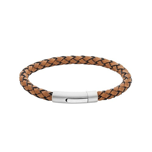 Sand Suede Leather Bracelet with Steel Clasp