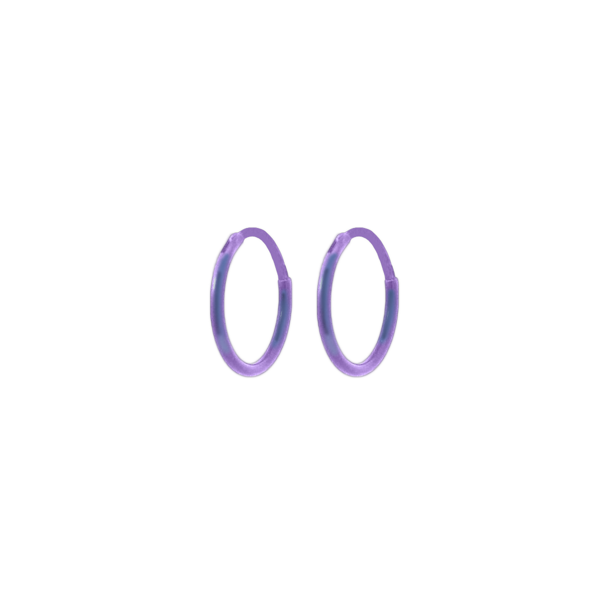 Titanium Small Huggy Hoops - Purple 10mm