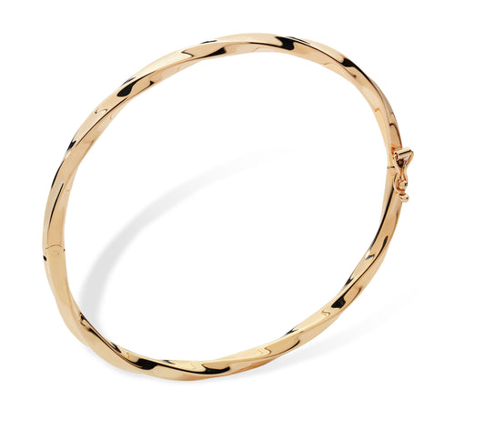 9ct Gold Oval Twist Bangle