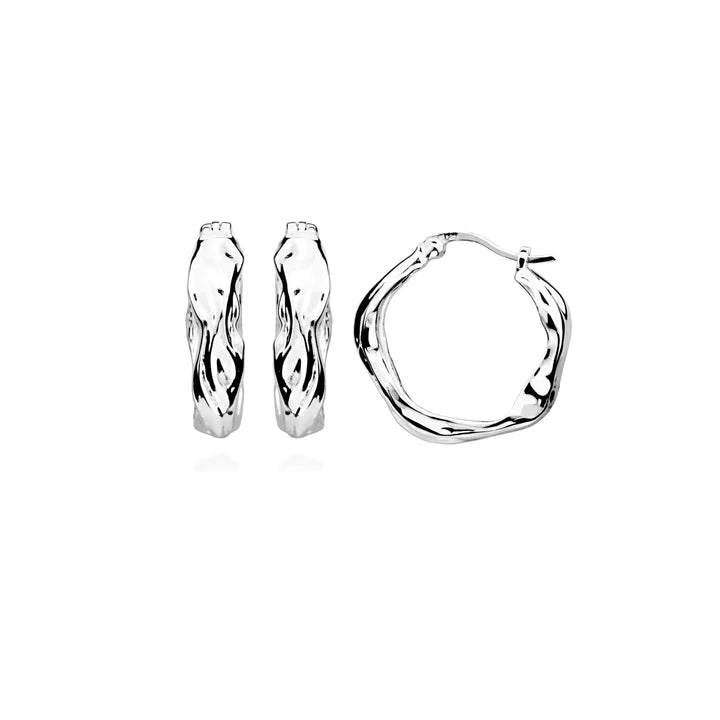 Silver Organic Hoops