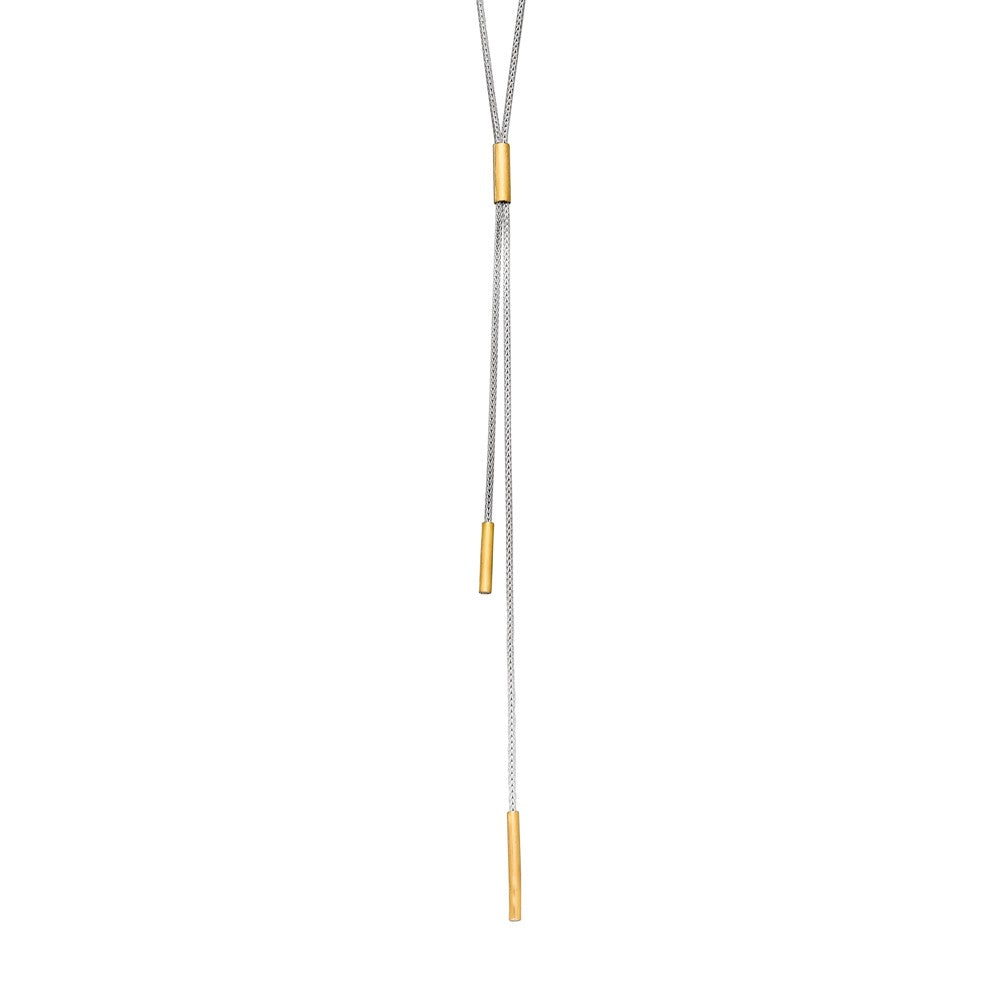 Silver and Gold Lariat Necklace