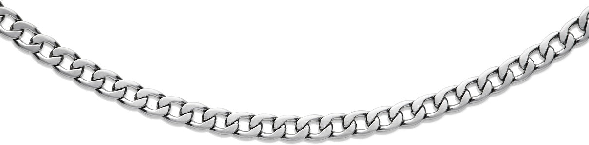 Stainless Steel Curb Necklace, Matte