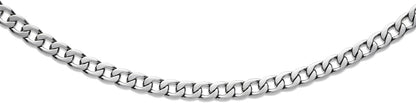 Stainless Steel Curb Necklace, Matte
