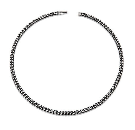 Stainless Steel/Black IP Necklace