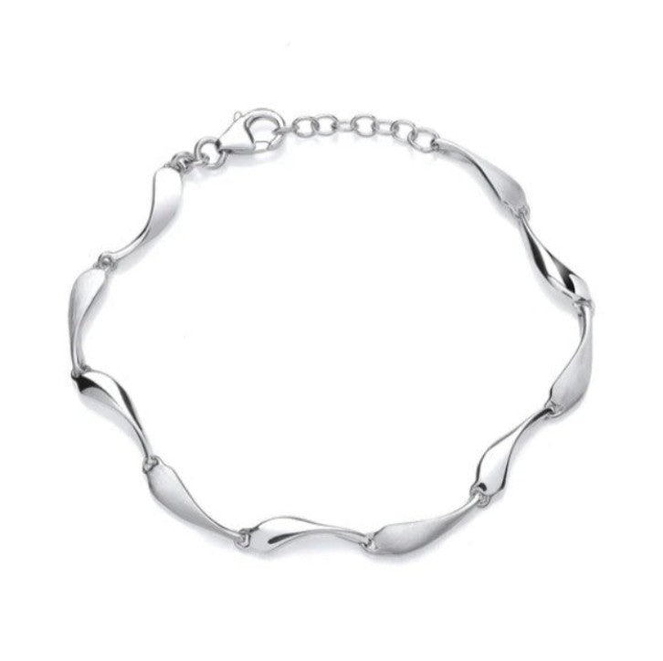Teardrop Link Bracelet, Silver