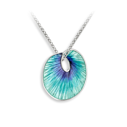 Turquoise Round Twist Drop Necklace