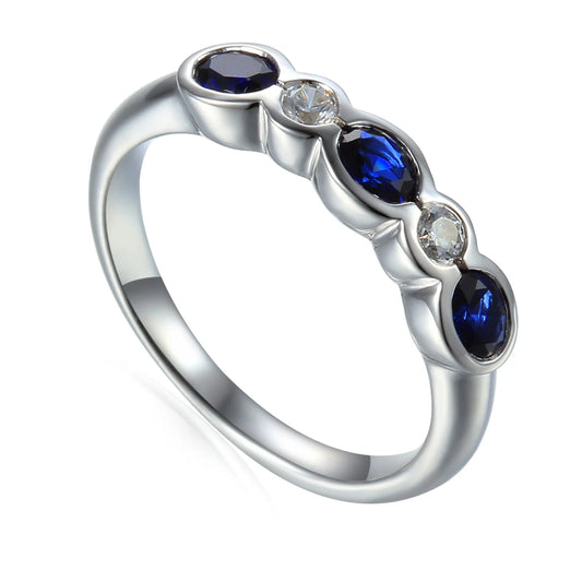 Sapphire And Diamond Eternity Ring