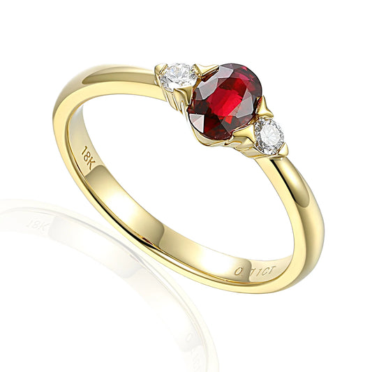 Ruby And Diamond Trilogy Ring