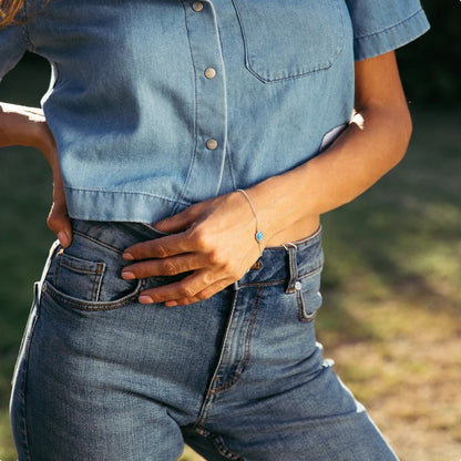 Opalite and Silver Bracelet