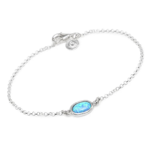 Opalite and Silver Bracelet