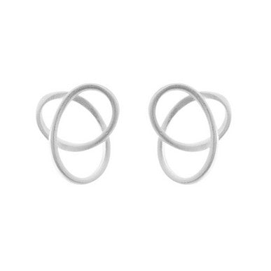 Silver Infinity Knot Stud Earrings