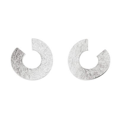 Silver Circle Stud Earrings