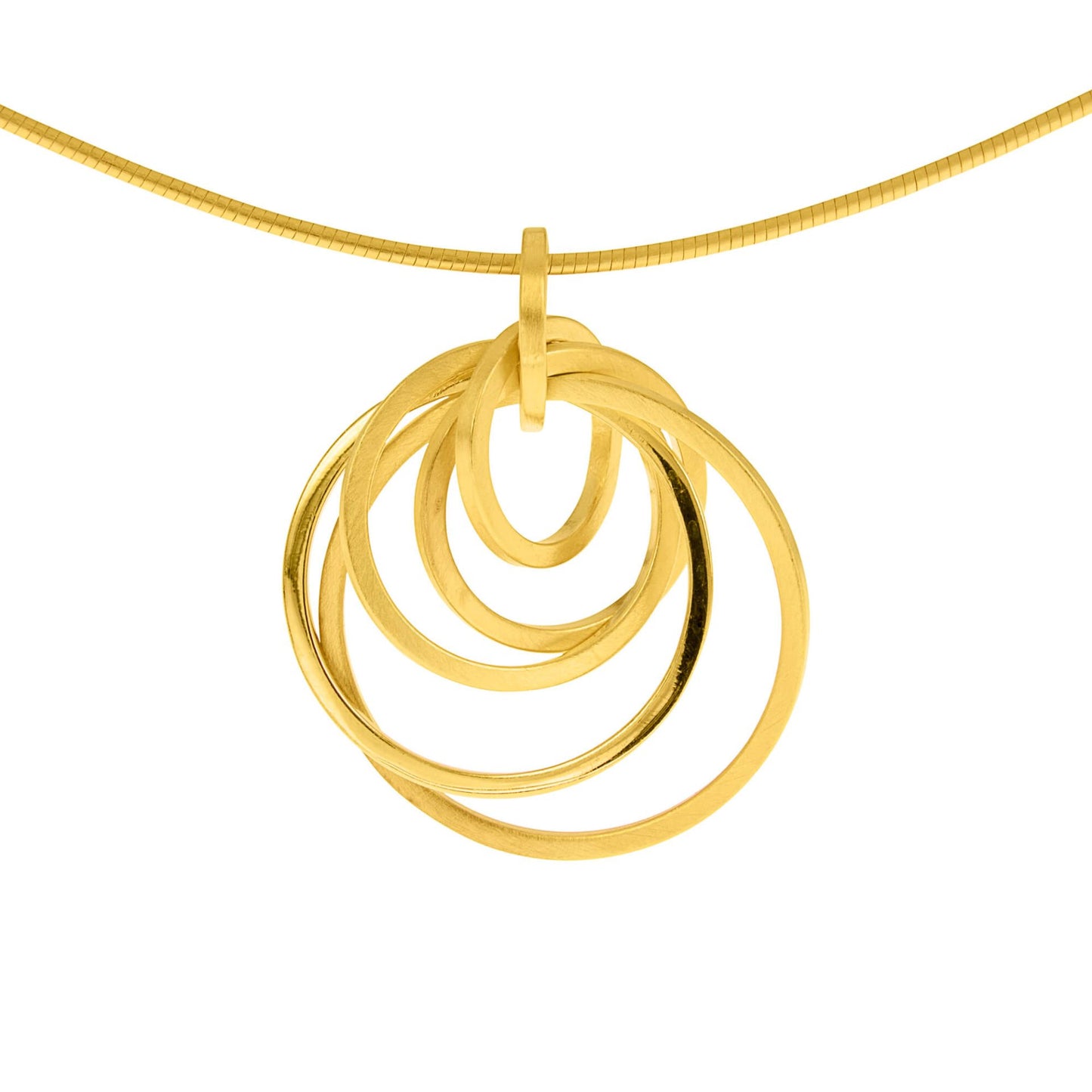 Gold Finish Multi Circle Pendant